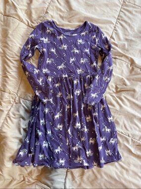 jumping beans Purple Unicorn Print Long Sleeve Dress